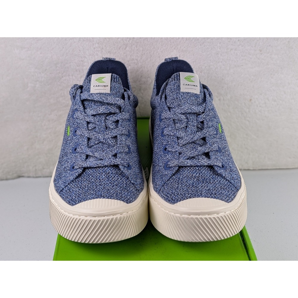 Cariuma IBI Low Stone Blue Knit Sneakers Mens 10.5 Womens 12 300608U14M105 - Picture 2 of 6